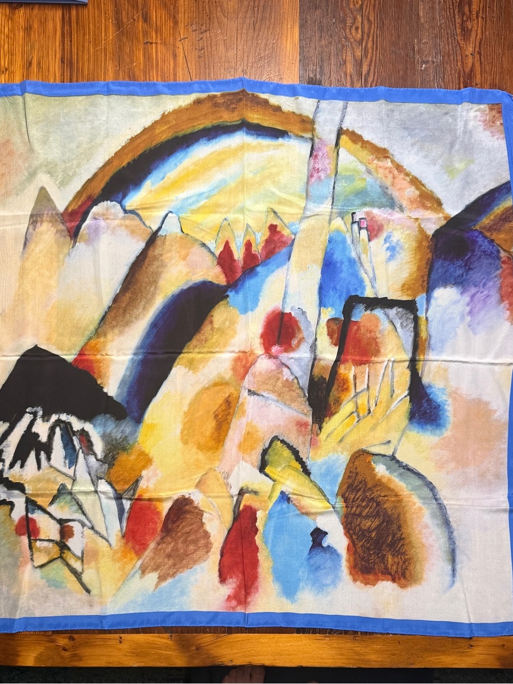 Kandinsky print silk scarf Guggenheim collection